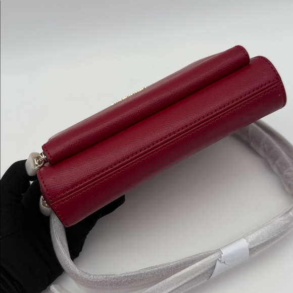 Kate Spade Staci Mini Dual Zip Around Crossbody Red Jam - Picture 5 of 16